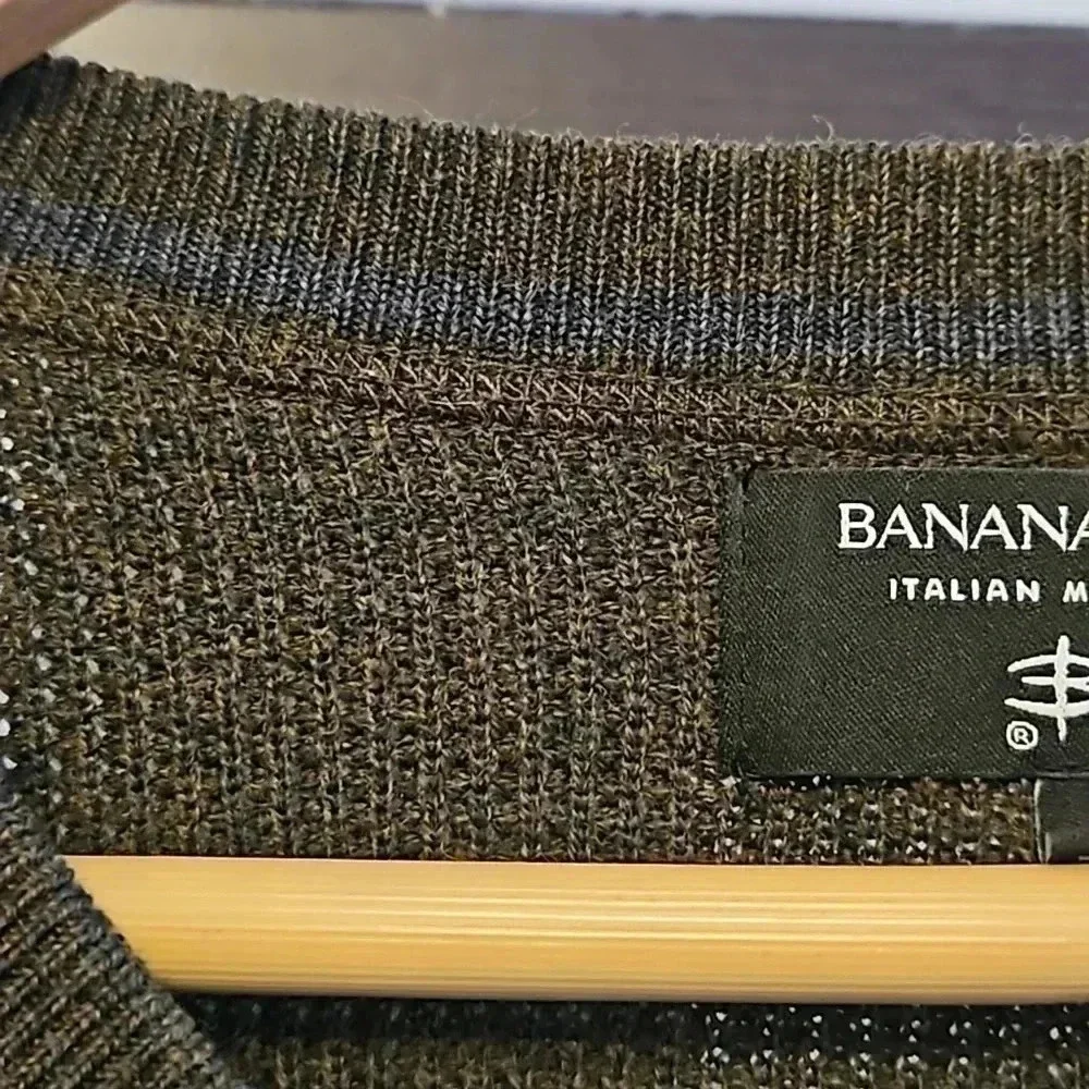 Rare Banana Republic Italian Merino Yarn by Baruffa XXL Tall Henley